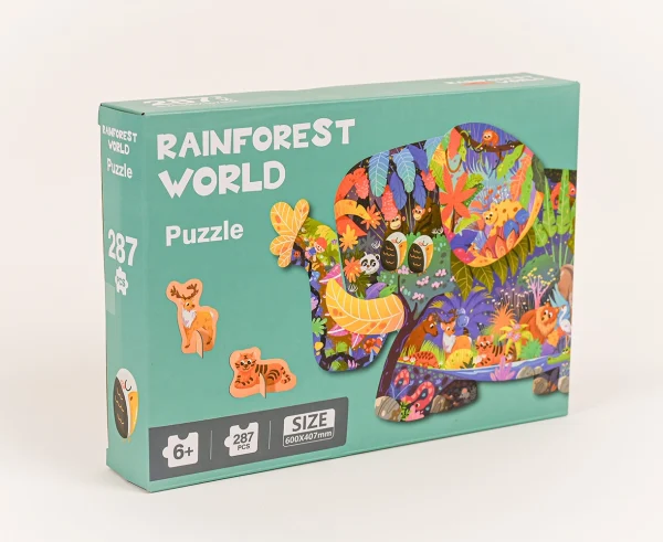 Tvarované puzzle Dažďový prales 287 ks