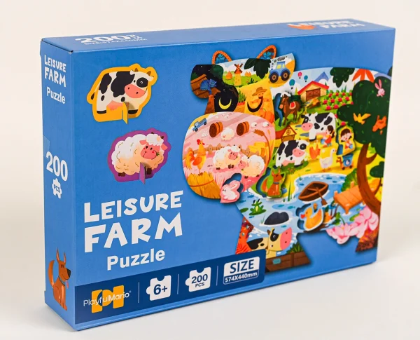 Tvarované puzzle Farma 200 ks
