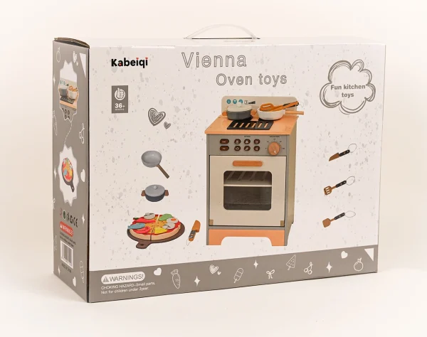 Drevený sporák s trúbou a príslušenstvom