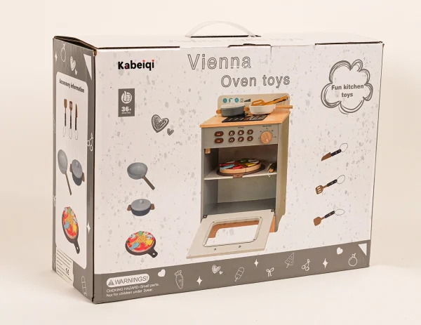 Drevený sporák s trúbou a príslušenstvom