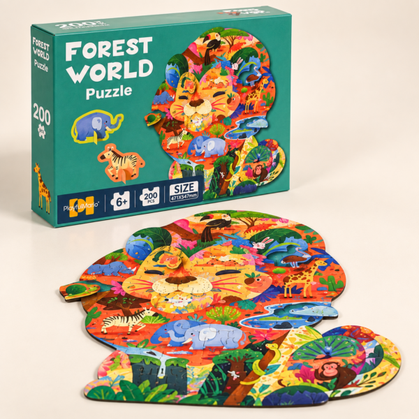 A51D01EB-F8EE-4B47-8D19-16C41957A667 Tvarované Puzzle Forest World 200ks
