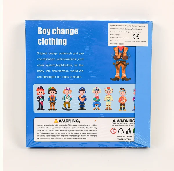 Magnetická kniha - oblečenie chlapec
