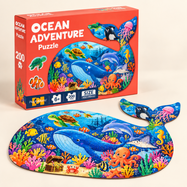 D4023C0F-75C9-4FAE-A8BE-962C13AD66F2 Tvarované Puzzle Ocean Adventure 200ks
