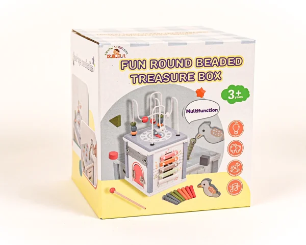 Kocka s aktivitami drevená