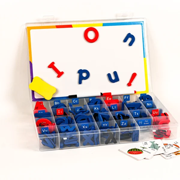 Magnetické písmenká v kufríku s tabuľou