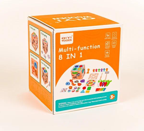 Multifunkčná 8v1 kocka s aktivitami