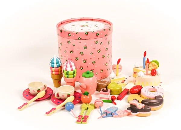 Piknik set drevený v kufríku