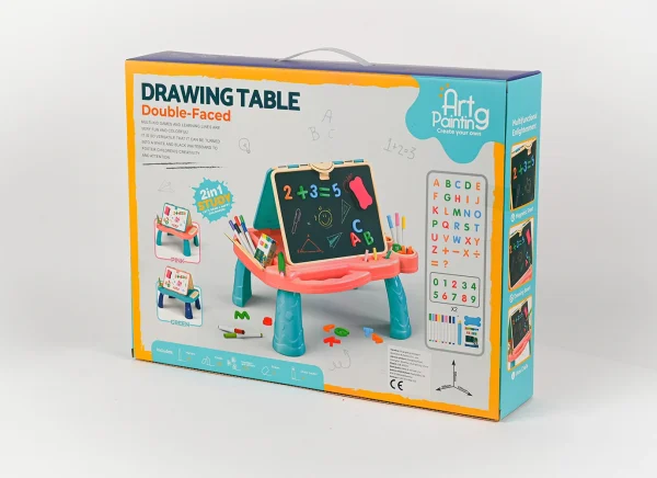 Obojstranná kresliaca tabuľa na stôl 2v1