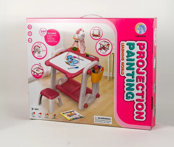 Projekčný kresliaci set 3v1 - ružový