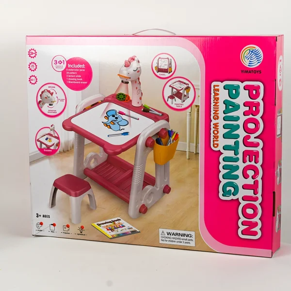 Projekčný kresliaci set 3v1 - ružový