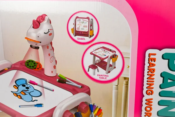 Projekčný kresliaci set 3v1 - ružový