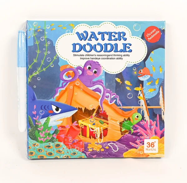 Maľovanie vodou s magnetickou knihou - Oceán