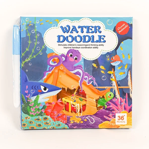 Maľovanie vodou s magnetickou knihou - Oceán