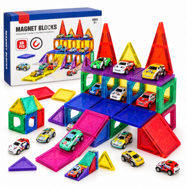 03B8DDB2-5034-4023-B77A-71D9BF7F9E7A Magnetická stavebníca Garáž + 20 autíčok