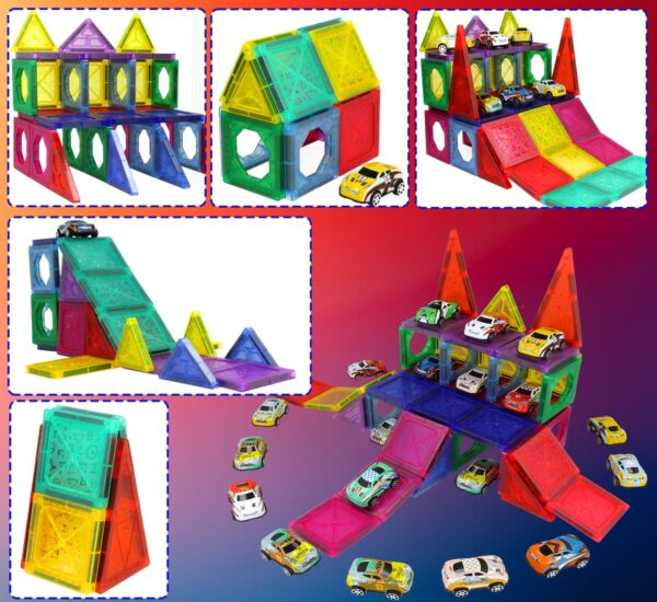Magnetická stavebníca Garáž + 20 autíčok