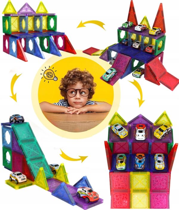 Magnetická stavebníca Garáž + 20 autíčok