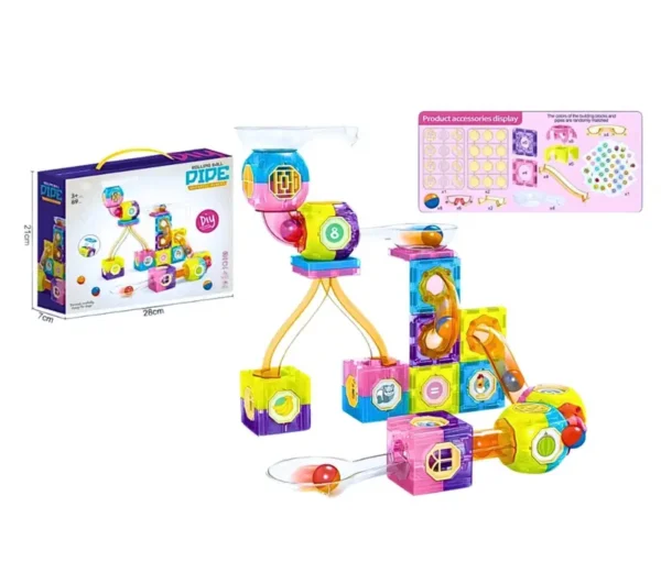 Magnetická guľôčková dráha PIPE 89 dielov