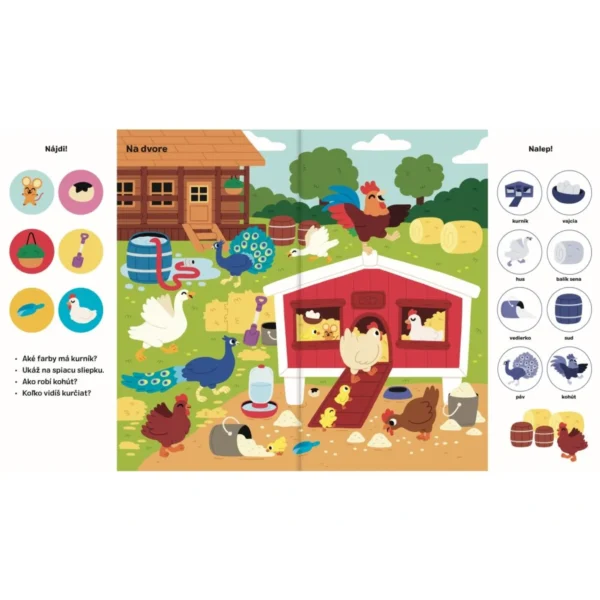 Svojtka 101 vecí na hľadanie a nalepovanie: Zvieratá na farme