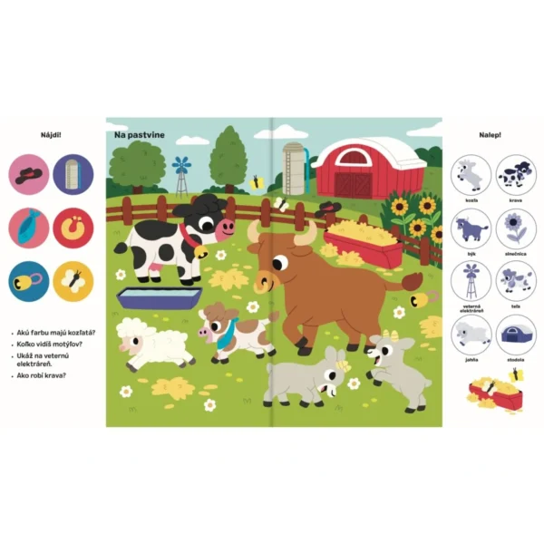 Svojtka 101 vecí na hľadanie a nalepovanie: Zvieratá na farme