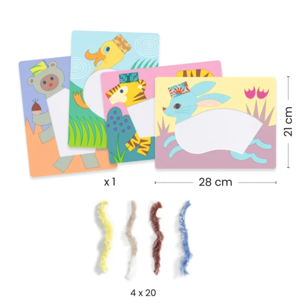 Djeco S klobúčikmi Tvorenie s vlnou a suchým zipsom