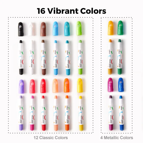 Jarmelo Temperové farby v tyčinke Umývateľné 16 ks