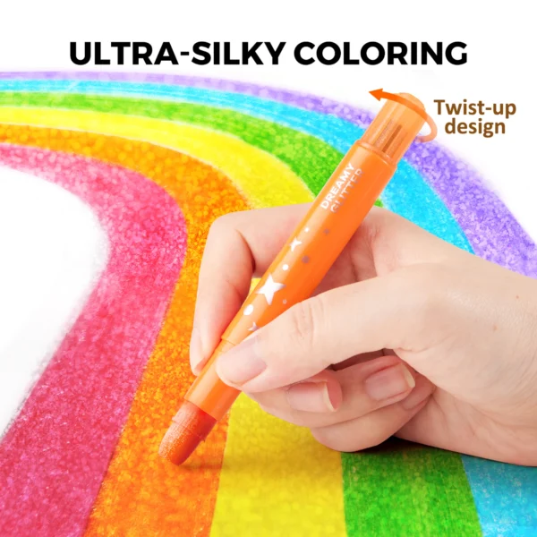 Jarmelo Jemné voskovky Umývateľné Glitter 12 ks