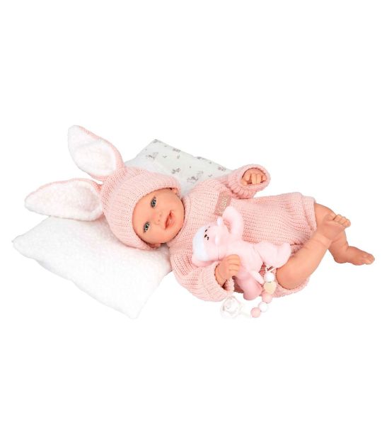 IMG_9812 Reborn bábika Arias Lucia 45 cm s vankúšikom a plyšákom