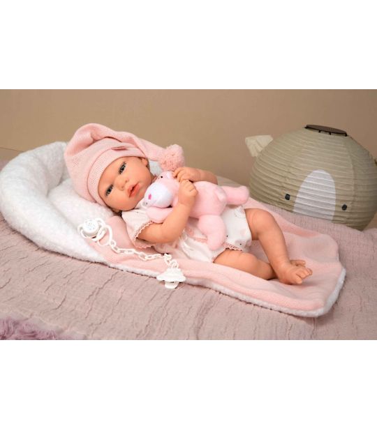 IMG_9821 Reborn bábika Arias Ariel 40 cm s vankúšikom a plyšákom