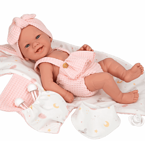 IMG_2768 Bábika Arias Elegance Zoe 42 cm s vôňou vanilky, prebaľovacou podložkou