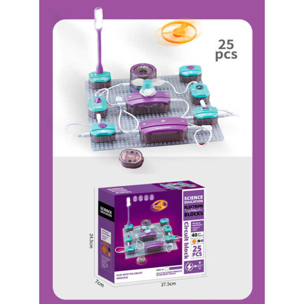 Electron-Blocks-25-Pieces-05 25-dielna vzdelávacia súprava | Súprava elektrických obvodov | 40+ STEM experimentov