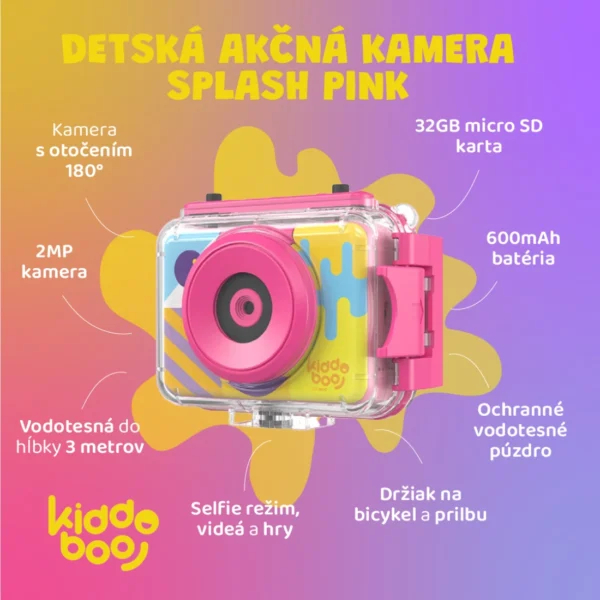 kbs7pnk-detska-akcna-kamera-splash-pink-10-1100x1100 Detská akčná kamera Splash Pink